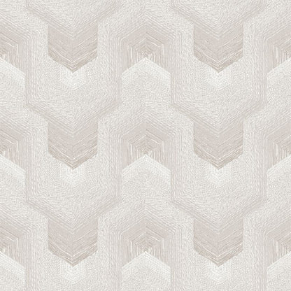 Polygonal Dream Geometric Wallpaper - Pale Silver