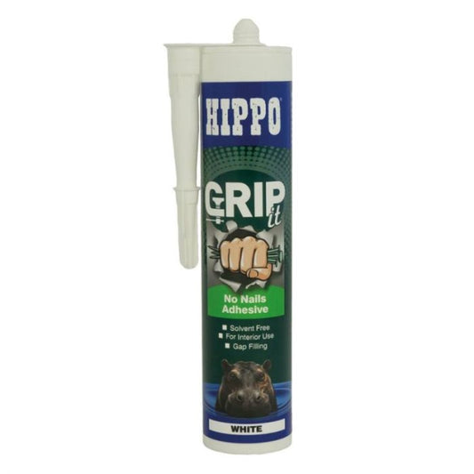 Hippo Grip It No Nails Adhesive White - 290ml