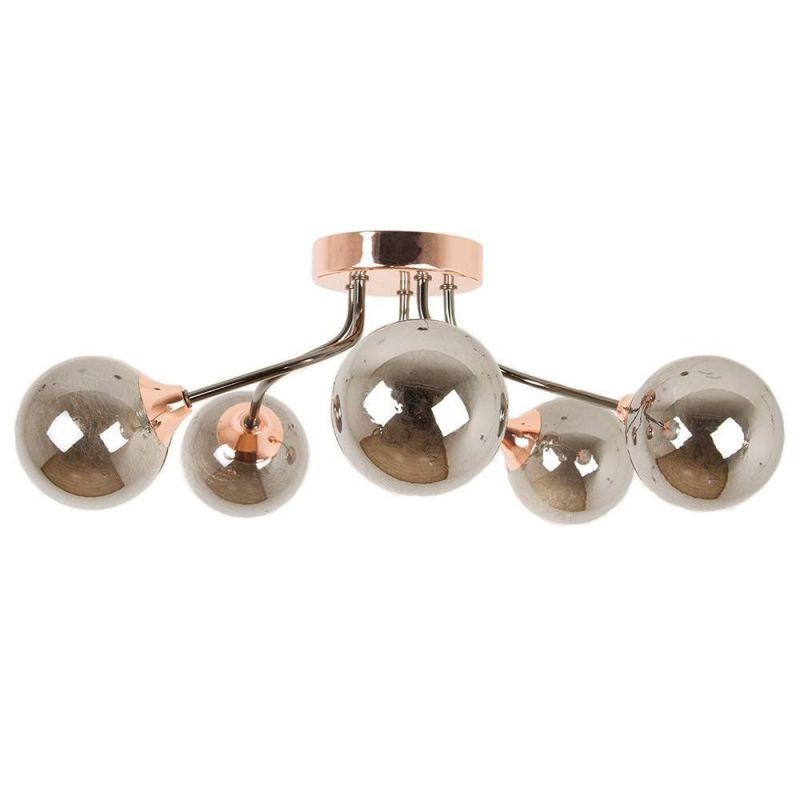 Pagazzi Jonsey Semi Flush Ceiling Light Copper