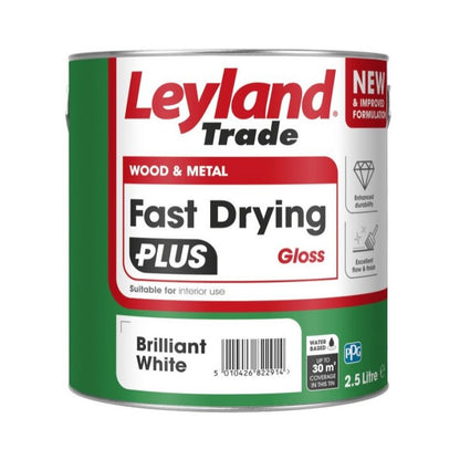 Leyland Trade Fast Drying PLUS Gloss - Brilliant White