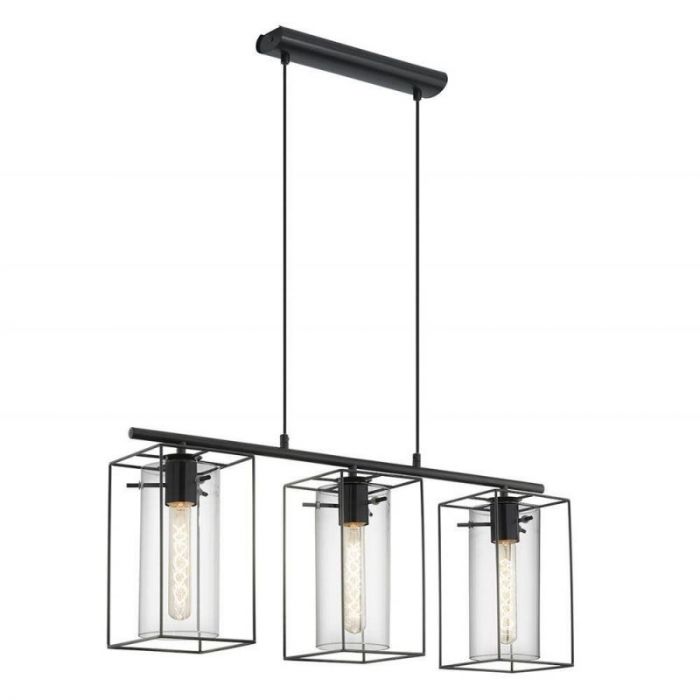 Pagazzi Merton 3 Light Ceiling Light Black