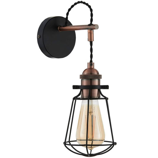 Pagazzi Montgomery Wall Light Black & Copper