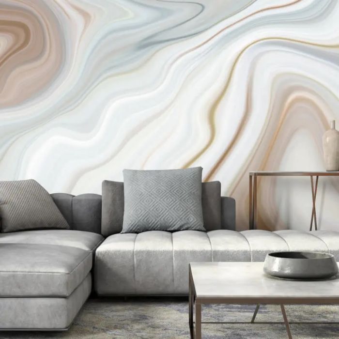 Origin Marbled Ink Wall Mural Cloud