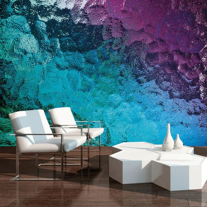 Origin Coloured Glass Wall Mural Lapis