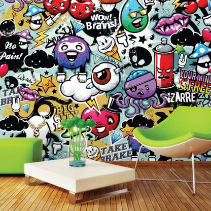 Origin Graffiti Monster Wall Mural Multi