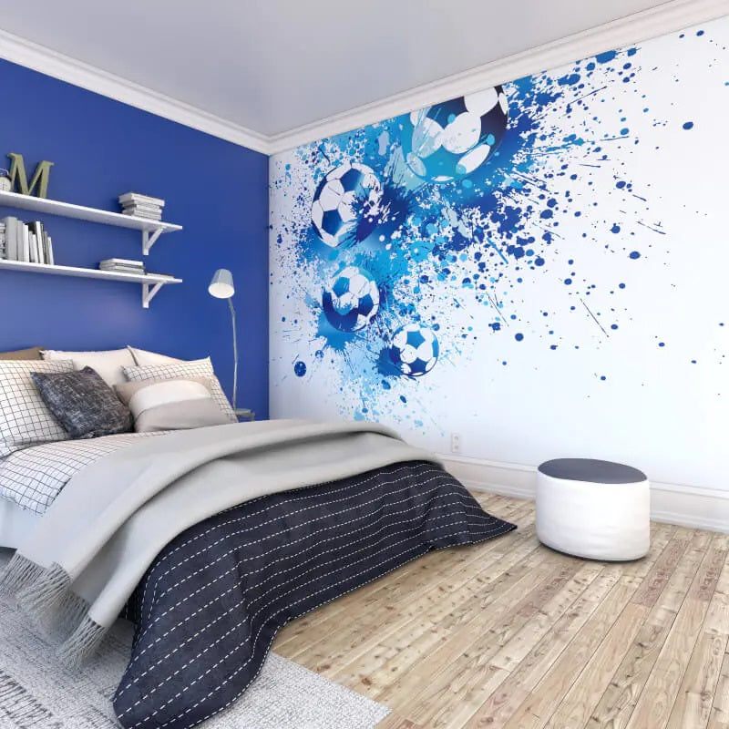 Origin Football Splash Wall Mural Blue