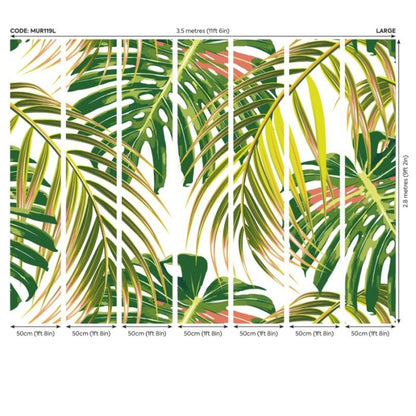 Origin Tropical Leaves Wall Mural Citrus