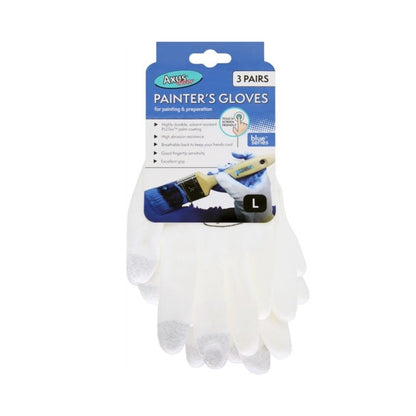 Axus Professional Painters Gloves  White 3 Pack