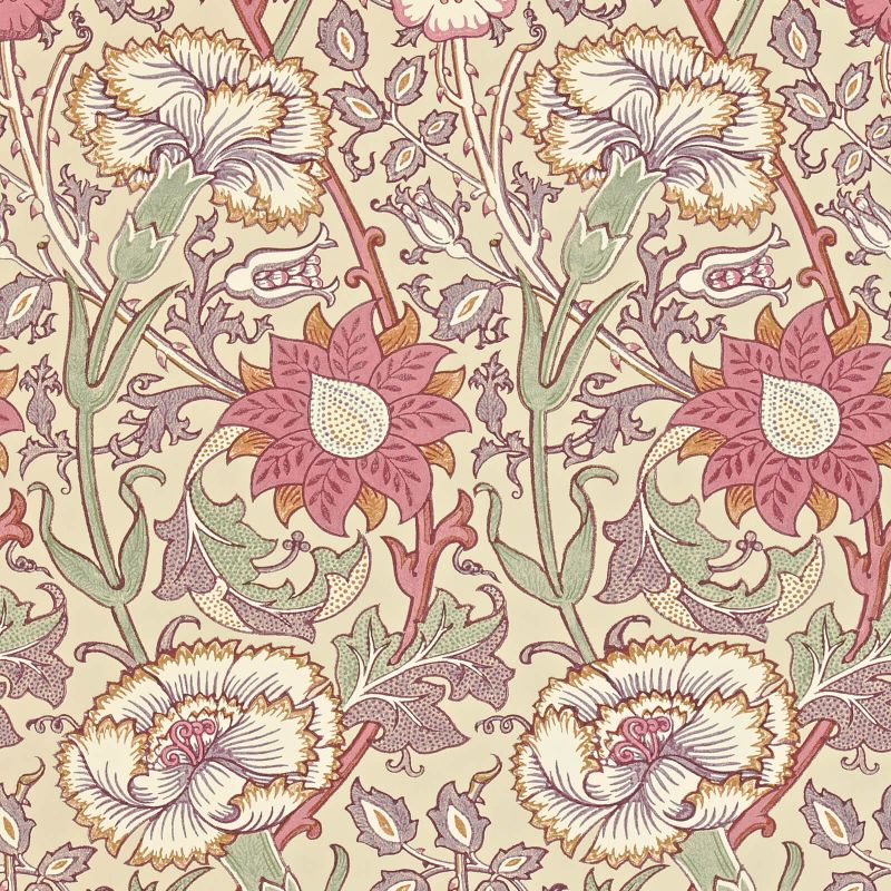 Morris & Co Pink & Rose Wallpaper