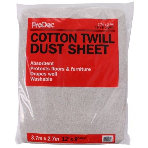 ProDec Cotton Twill Dust Sheet 12' x 9'