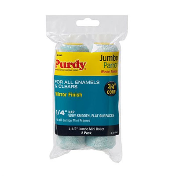 Purdy Jumbo Mini Parrot 4.5" Roller Sleeve 1/4" Nap (2 Pack)