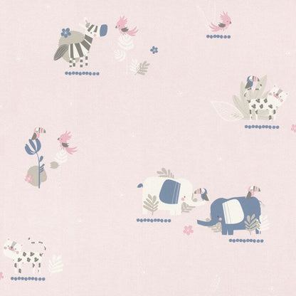 Rasch Bambino Elephant and Friends Wallpaper