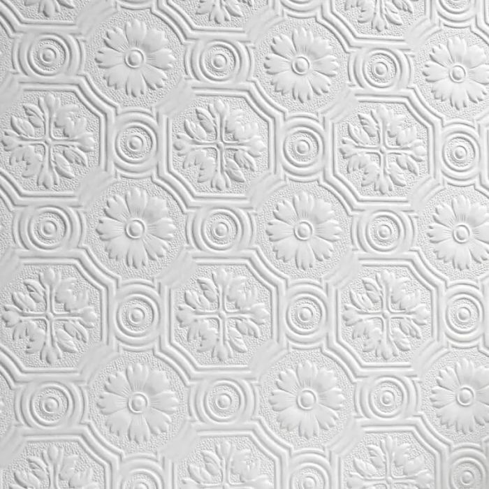 Anaglypta Supaglypta Spencer Floral Motif Wallpaper White