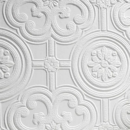 Anaglypta Luxury Egon Vinyl Wallpaper White