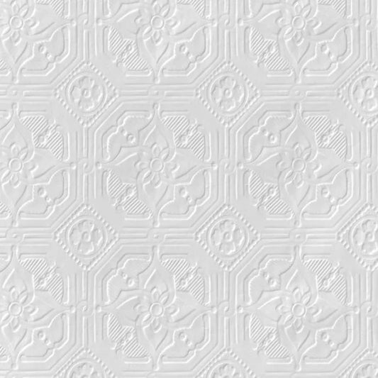 Anaglypta Original Derby Wallpaper White Sample