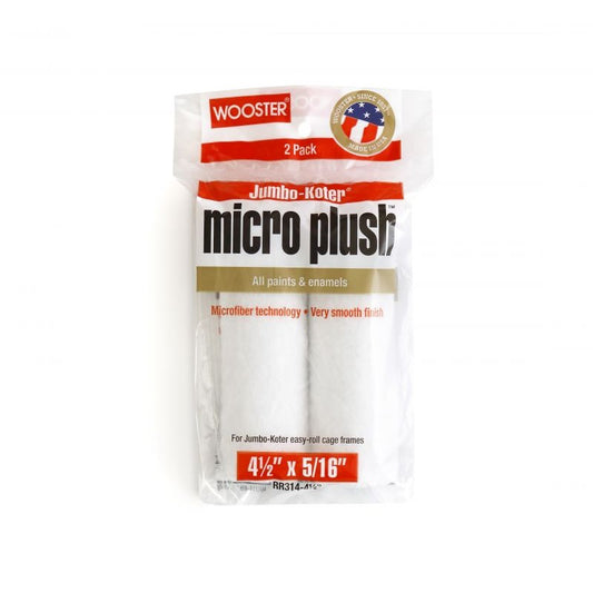 Wooster Jumbo-Koter Micro Plush 4.5" x 5/16" Roller Sleeve (2 Pack)