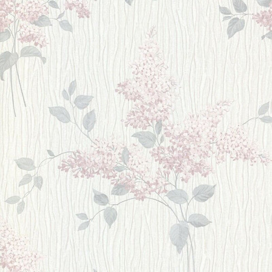 Tiffany Floral Printed Textured Wallpaper - Fiore Blush