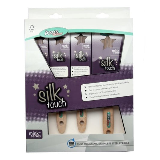 Axus Silk Touch Brush Set (Mink Series) - 4 Pack