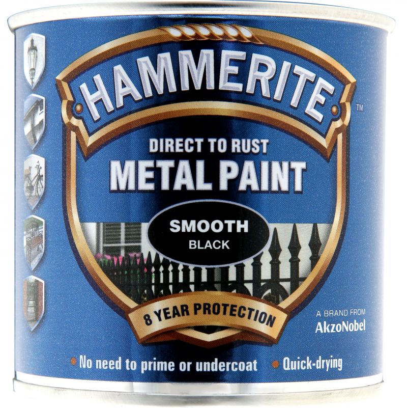 Hammerite Metal Paint Smooth - Black