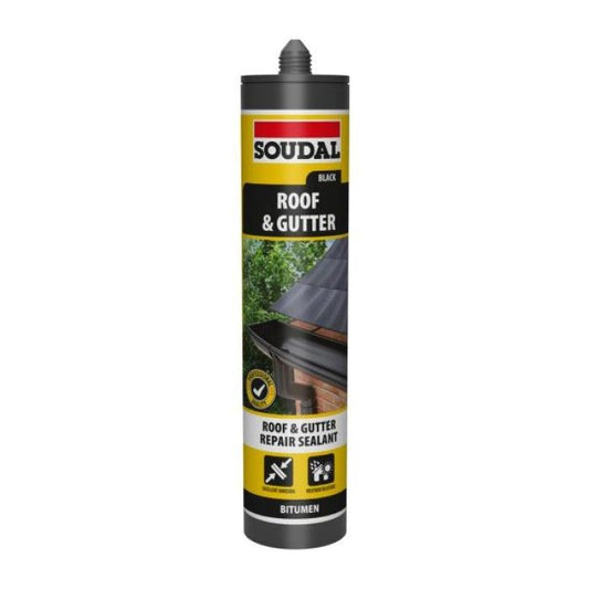 Soudal Roof & Gutter Sealant - Black - 290ml