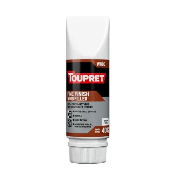 Toupret Fine Finish Wood Filler - White - 400g