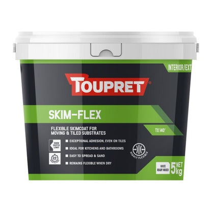 Toupret Skim-Flex TX 140 Flexible Ready Mixed Filler - 5kg