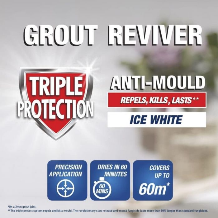 UniBond Grout Reviver Pen 7ml - Ice White