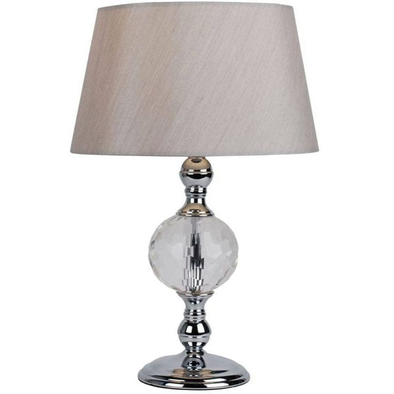 Pagazzi Vanessa Small Table Lamp Champagne & Chrome