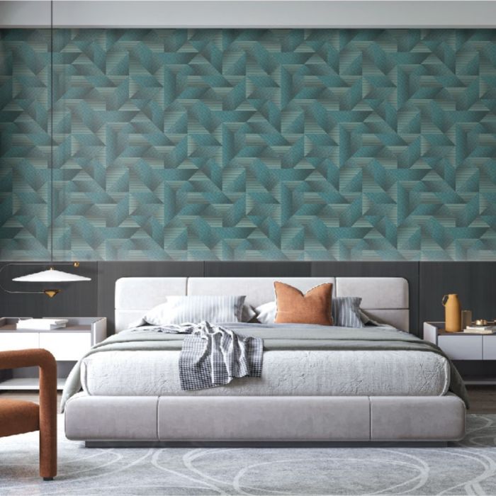 Exclusive Threads Geometric Wallpaper Aqua