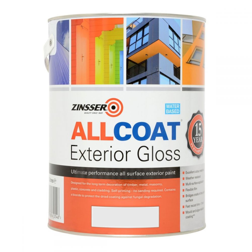 Zinsser AllCoat Interior & Exterior Gloss Paint - Black