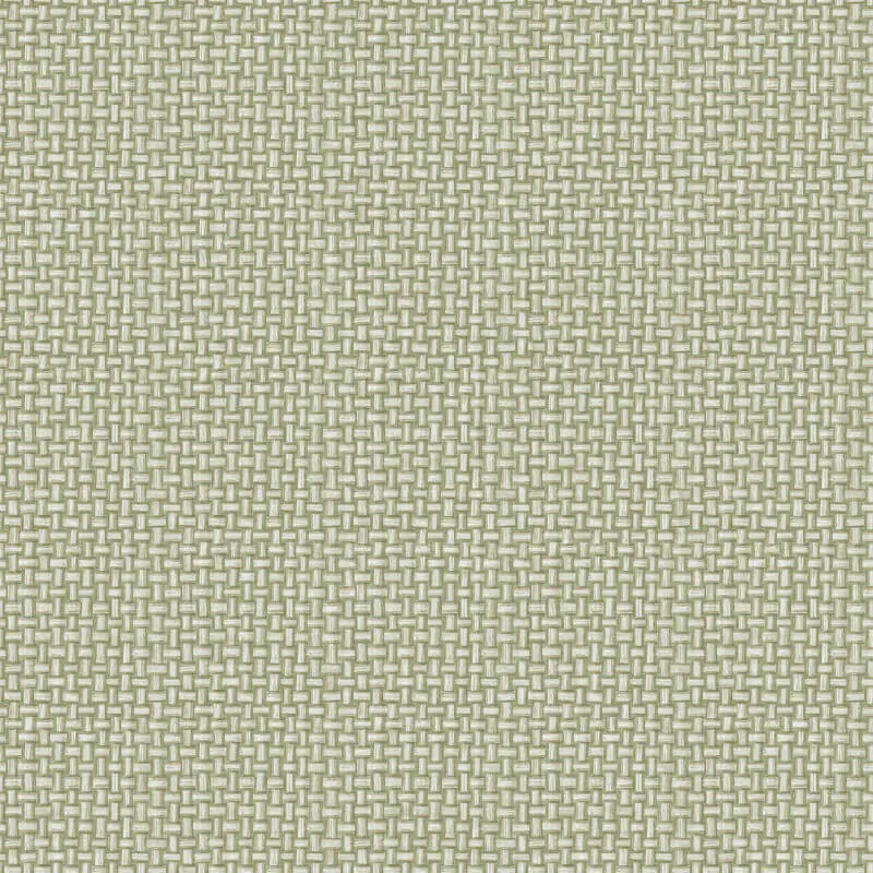Basket Weave Green Wallpaper