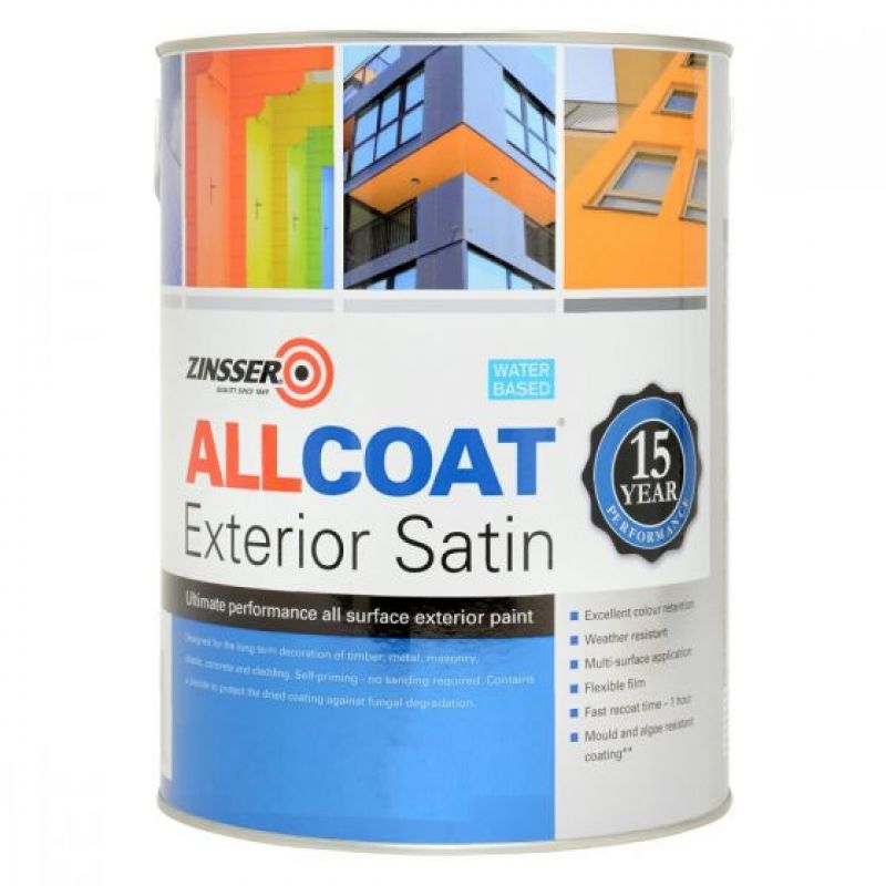 Zinsser AllCoat Interior & Exterior Satin Paint - Black