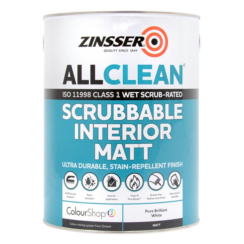 Zinsser AllClean Scrubbable Matt Interior Paint - Colour Match