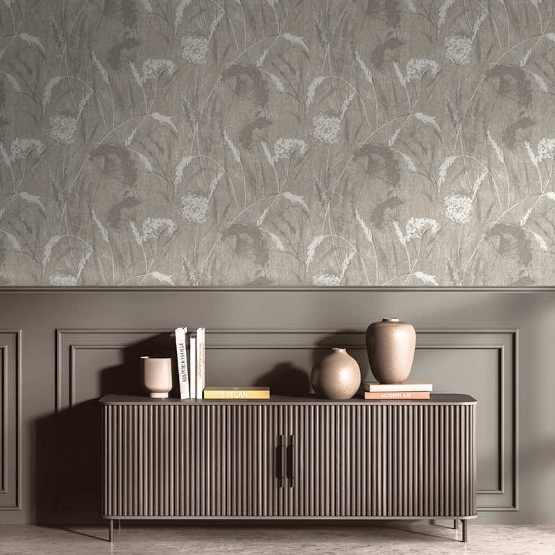 Pappus Textured Grey Wallpaper