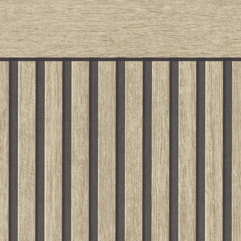 Scandi Wood Slat Wallpaper - Half Wall Panel