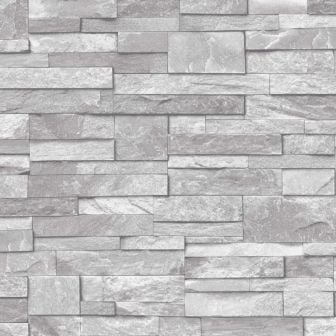 3D Grey Brick Effect Wallpaper Realistic Slate Stone Vintage Textured,Home  Decor | eBay