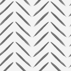 Chevron Brush Marks Wallpaper Black & White