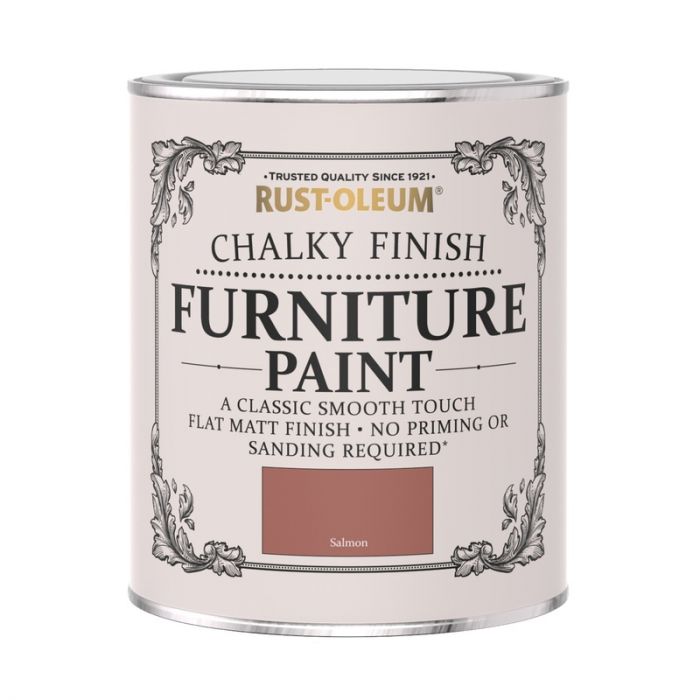 Rust-Oleum Chalky Finish Furniture Paint - Salmon - 750ml