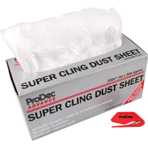 ProDec Supercling Dust Sheet 200sq/m - 4x50m Sheets