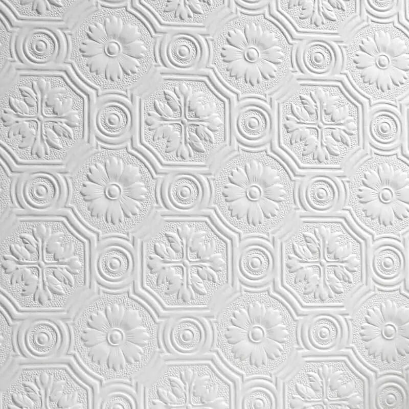 Anaglypta Supaglypta Spencer Floral Motif Wallpaper White